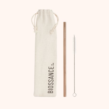 Rose Gold Metal Straw Set - Image 1